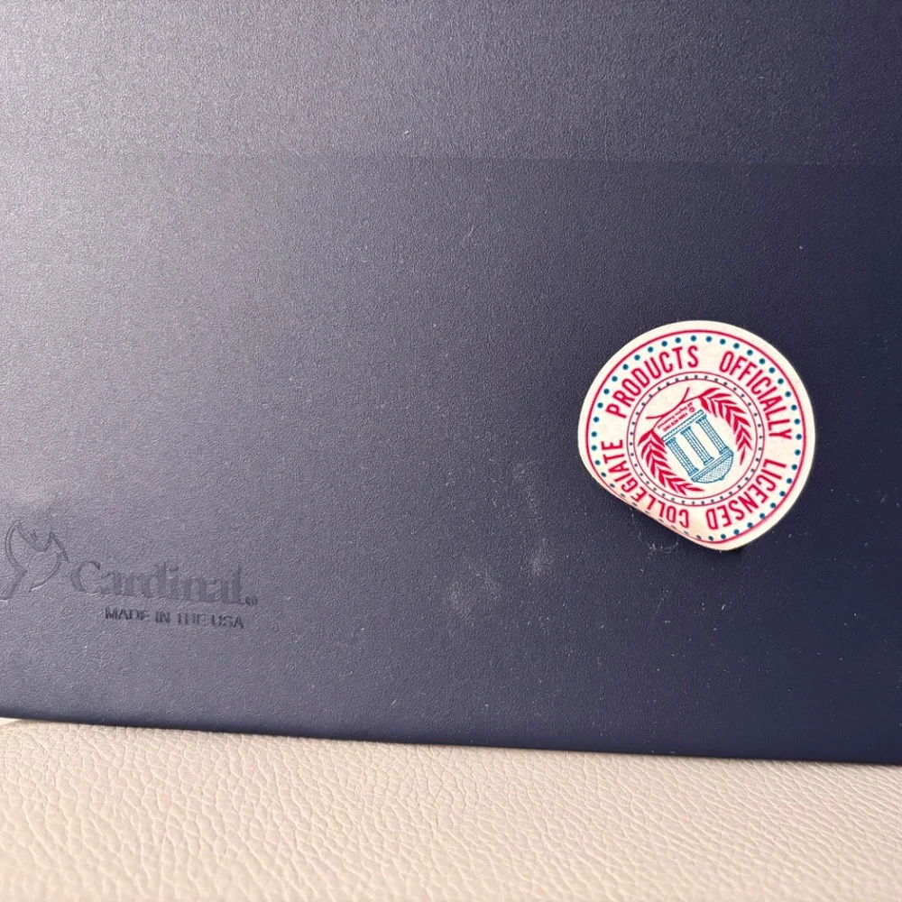 VTG University San Francisco USF Cardinal Navy Blue 3 Ring Binder Made in USA